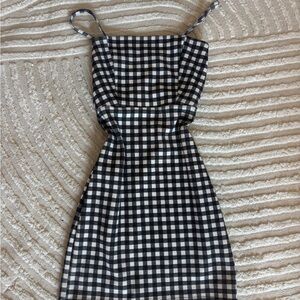 Black and White Checkered Dress